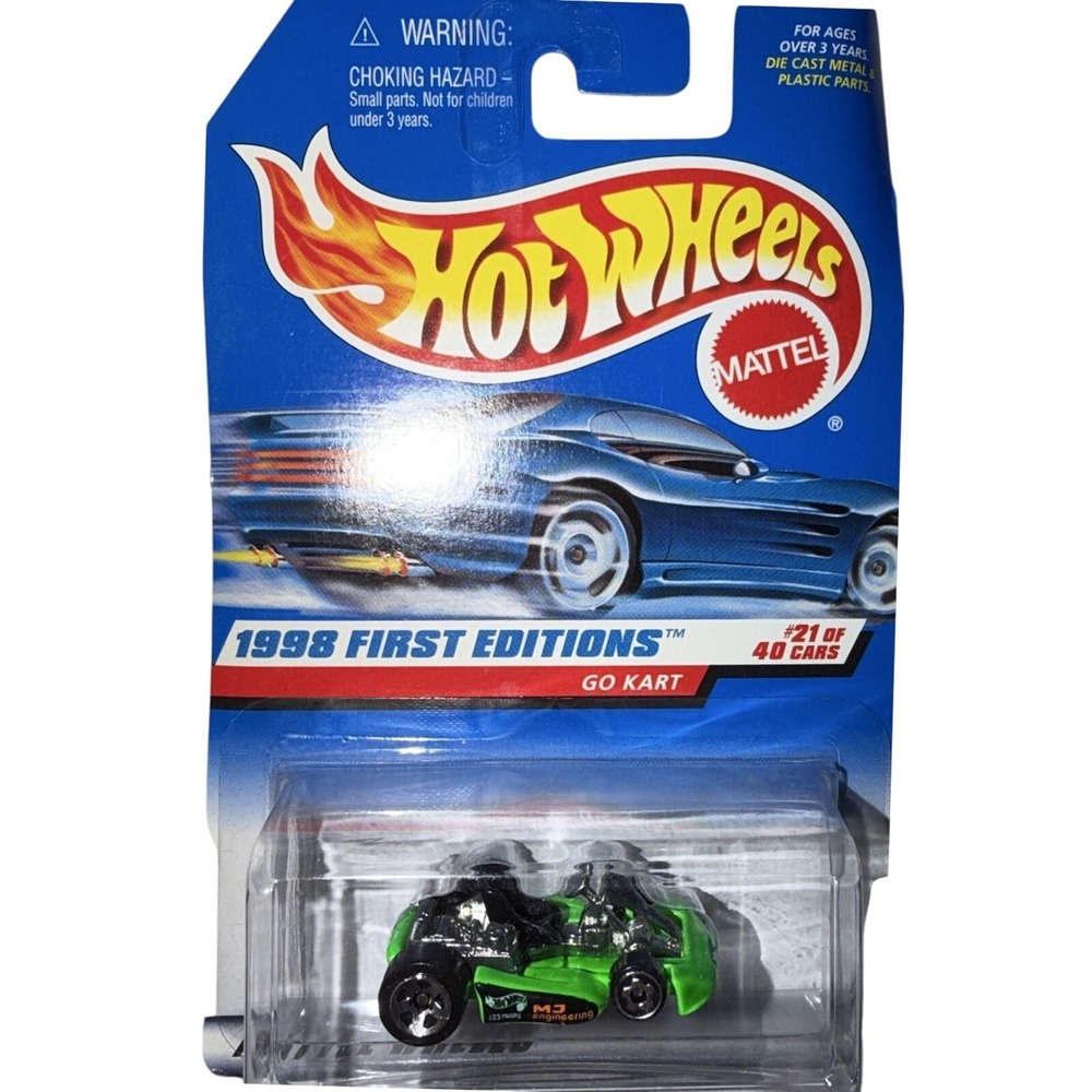 Hot Wheels 1998 First Editions Go Kart Green MJ Engineering 651 21/40 New NIB